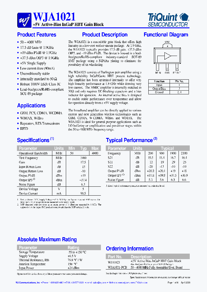 WJA1021-PCB_4227979.PDF Datasheet