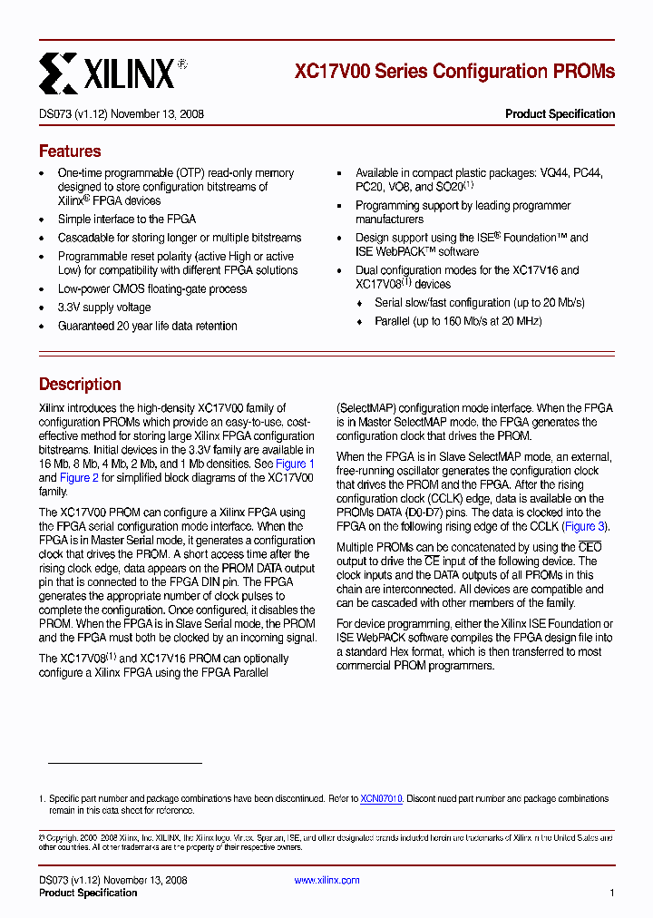 XC17V01VO8C_4811642.PDF Datasheet