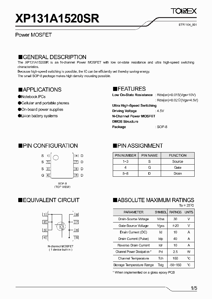XP131A1520SR1_4336390.PDF Datasheet