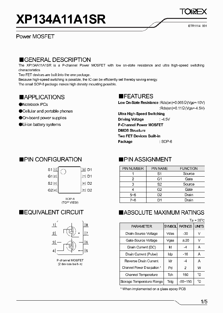 XP134A11A1SR_4864383.PDF Datasheet