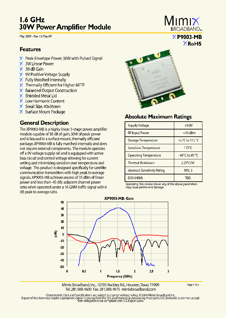 XP9003-MB_4631557.PDF Datasheet