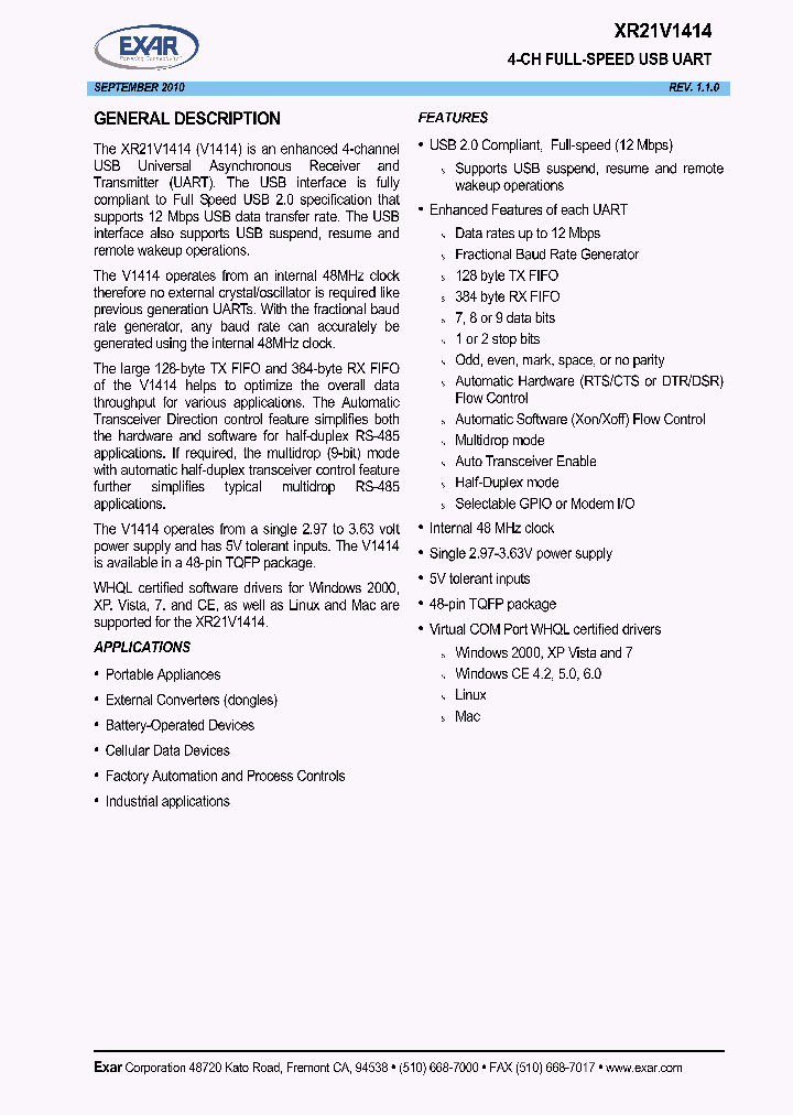 XR21V141410_4919340.PDF Datasheet