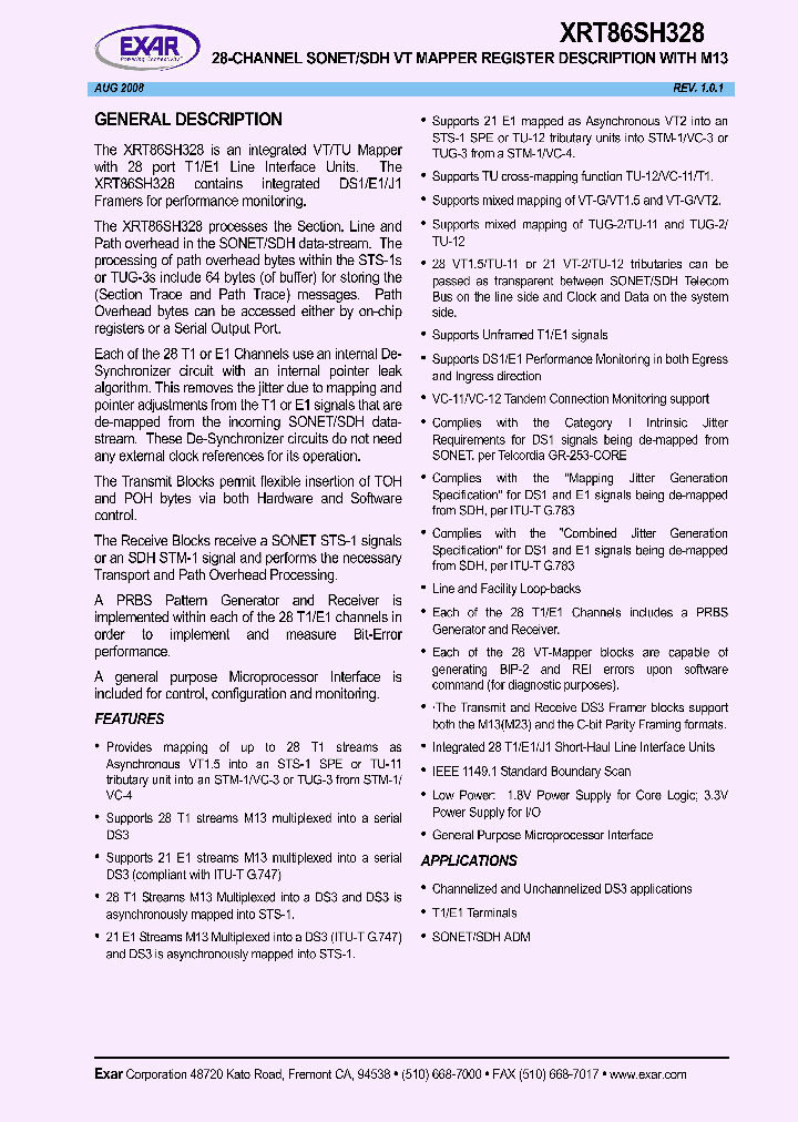 XRT86SH328_4581418.PDF Datasheet
