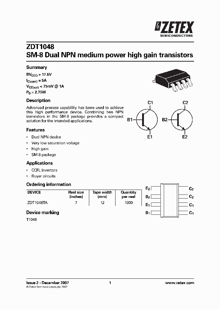 ZDT1048TA_4378264.PDF Datasheet