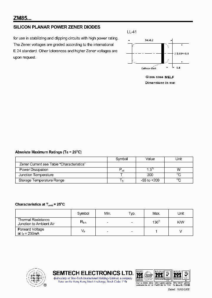 ZM85C100_4564041.PDF Datasheet
