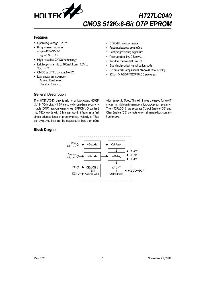 27LC040_965425.PDF Datasheet