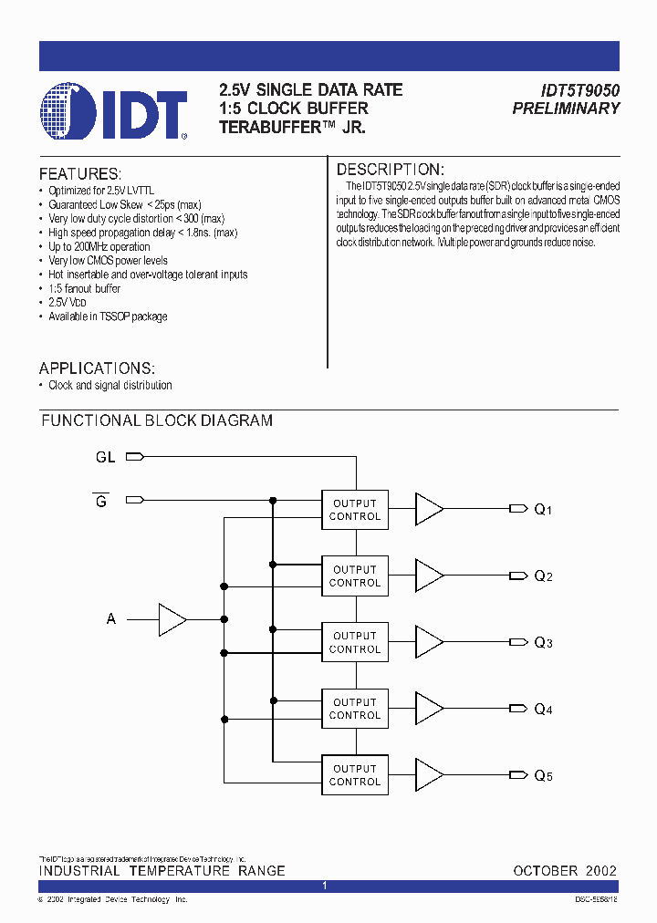 5T9050DATASHEET_969165.PDF Datasheet