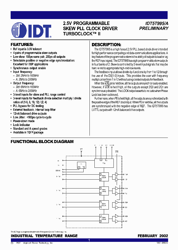 5T995DATASHEET_969170.PDF Datasheet