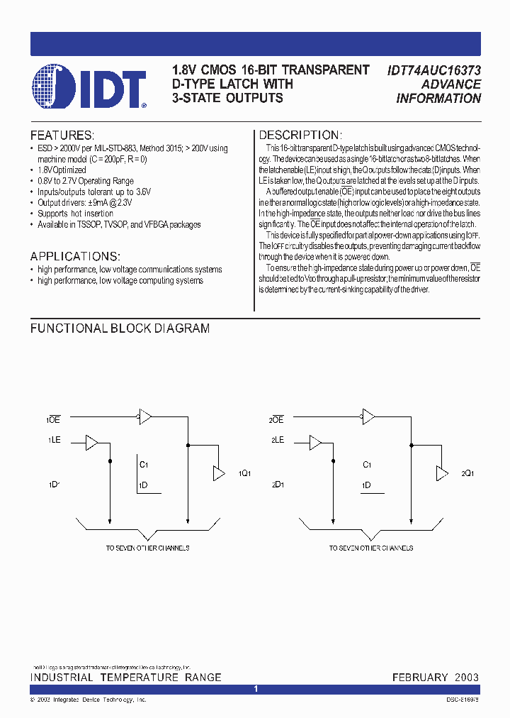 74AUC16373DATASHEET_970830.PDF Datasheet