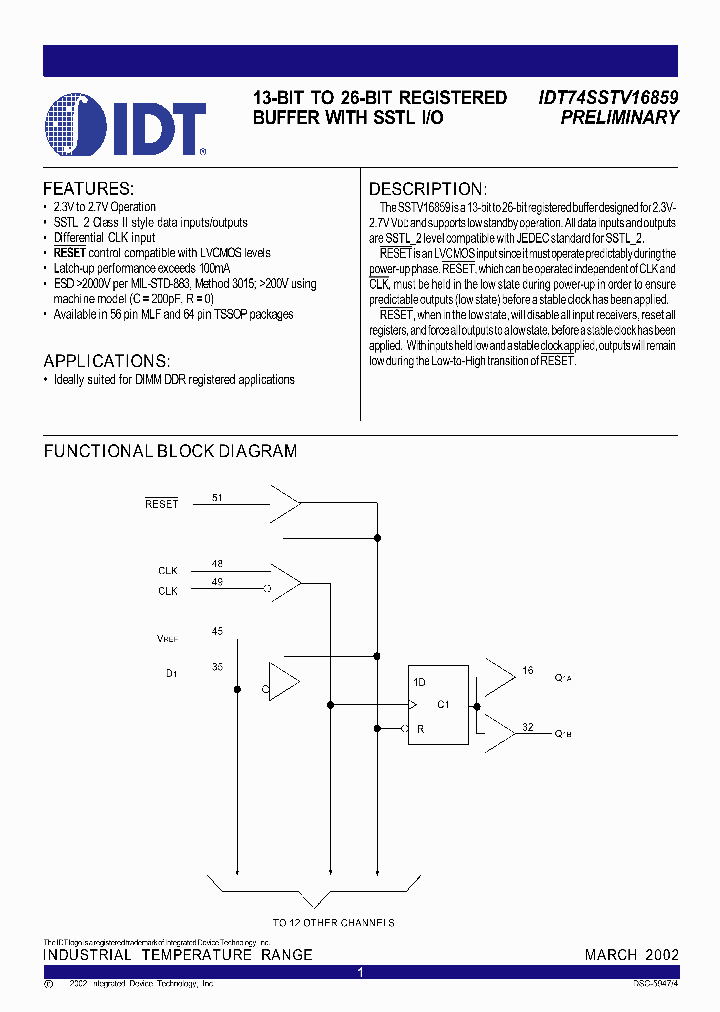 74SSTV16859DATASHEET_971544.PDF Datasheet