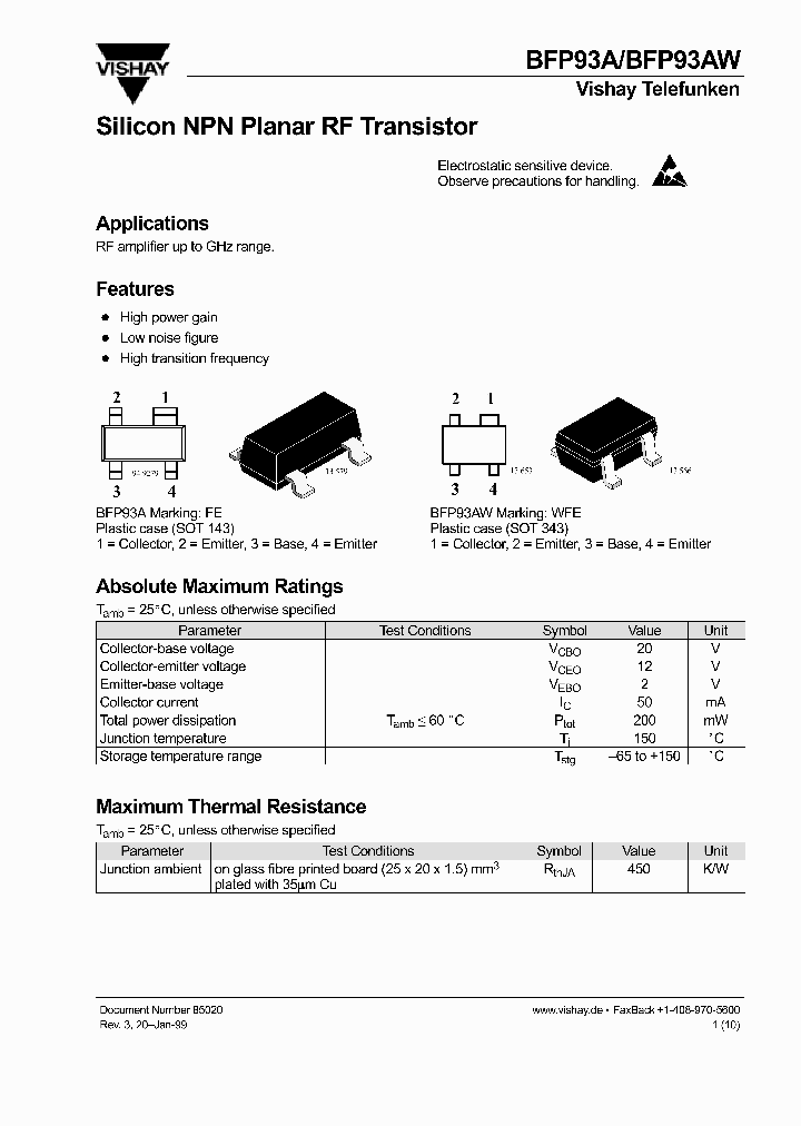 BFP93A_976081.PDF Datasheet