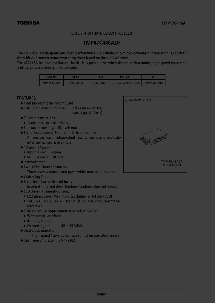 TMP47C446ADF_954086.PDF Datasheet