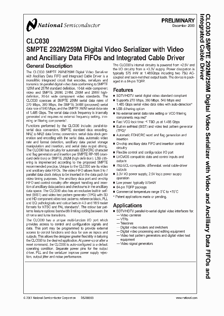 CLC030_977718.PDF Datasheet