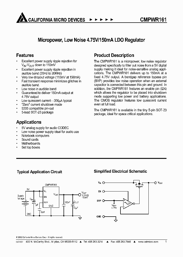 CMPWR161_977778.PDF Datasheet