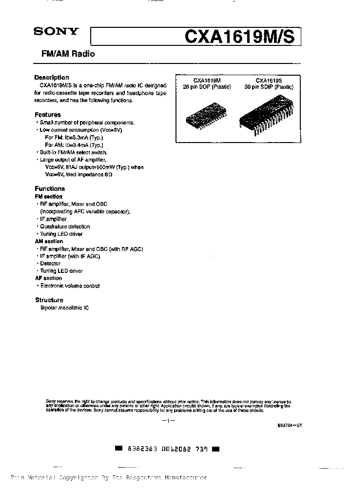 CXA1619S_978172.PDF Datasheet