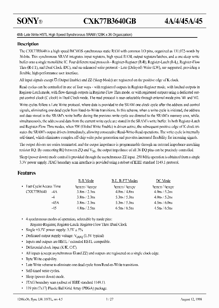 CXK77B3640GB_978319.PDF Datasheet