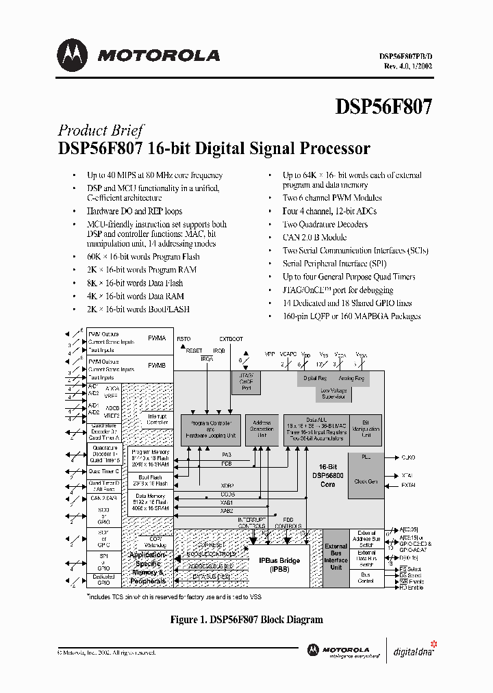 DSP56F807PB_979394.PDF Datasheet
