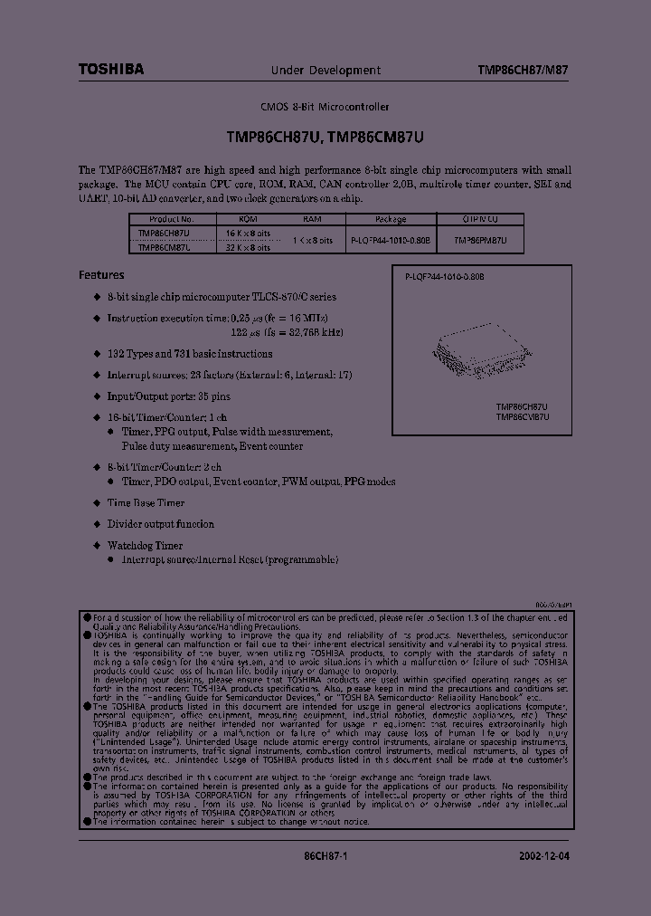 E01120486CH87SUMMARY_979459.PDF Datasheet