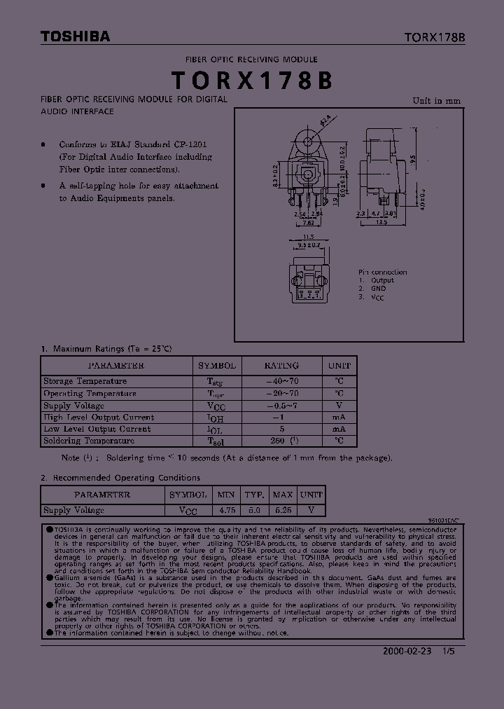 TORX178B_931105.PDF Datasheet