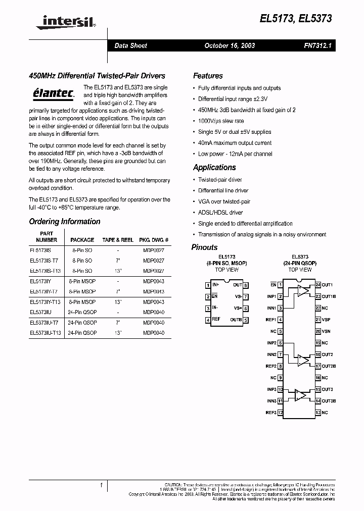 EL5173_983733.PDF Datasheet