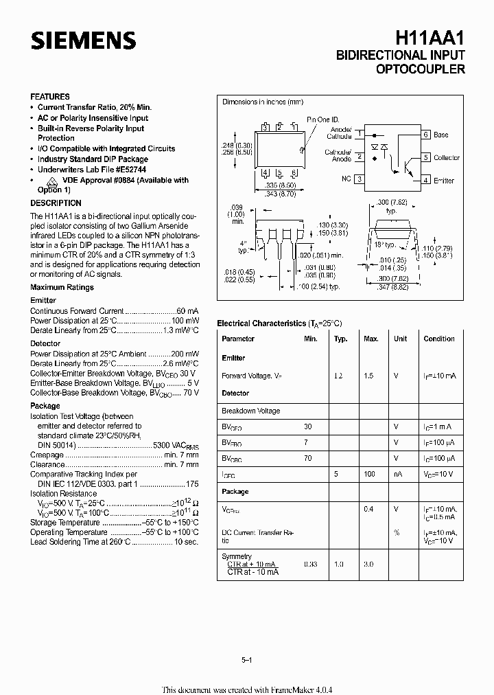H11AA1_985872.PDF Datasheet