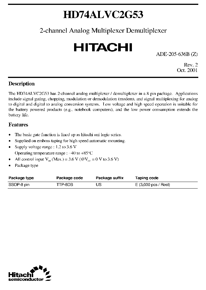 HD74ALVC2G53_986073.PDF Datasheet