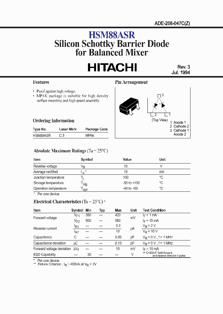 HSM88ASR_986362.PDF Datasheet