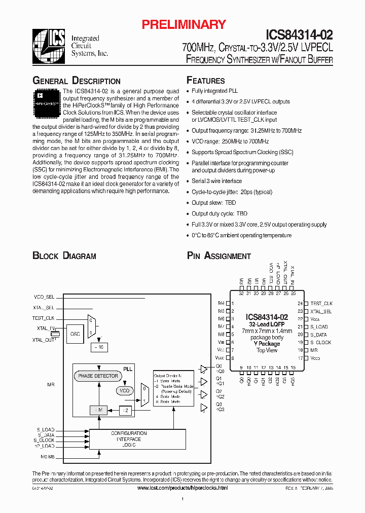 ICS84314-02_986806.PDF Datasheet