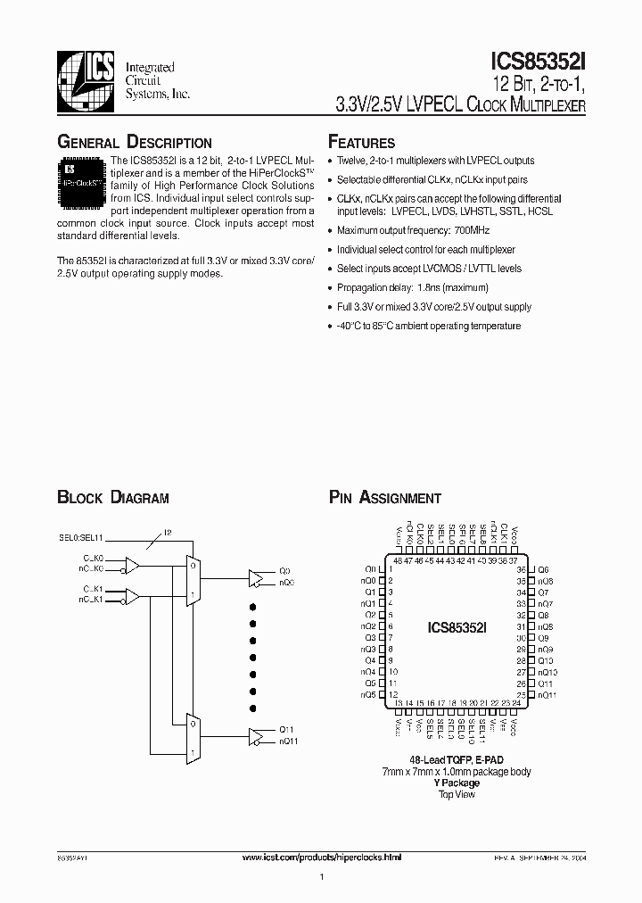 ICS85352I_986870.PDF Datasheet