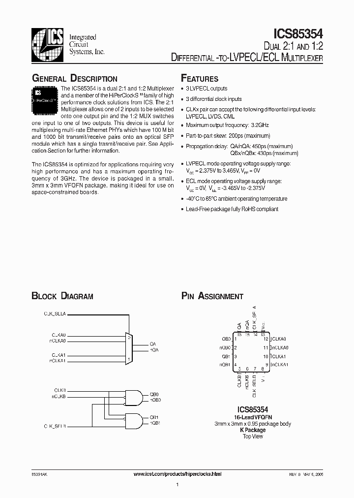 ICS85354_986873.PDF Datasheet