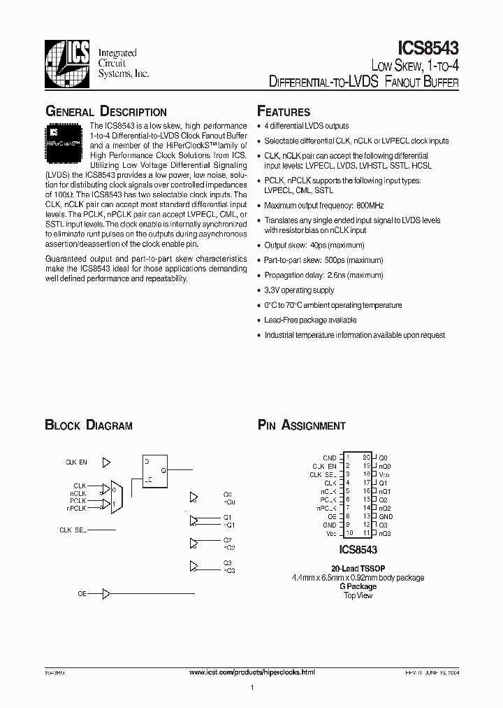 ICS8543_986882.PDF Datasheet
