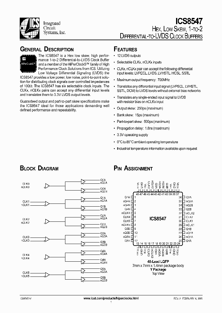 ICS8547_986886.PDF Datasheet