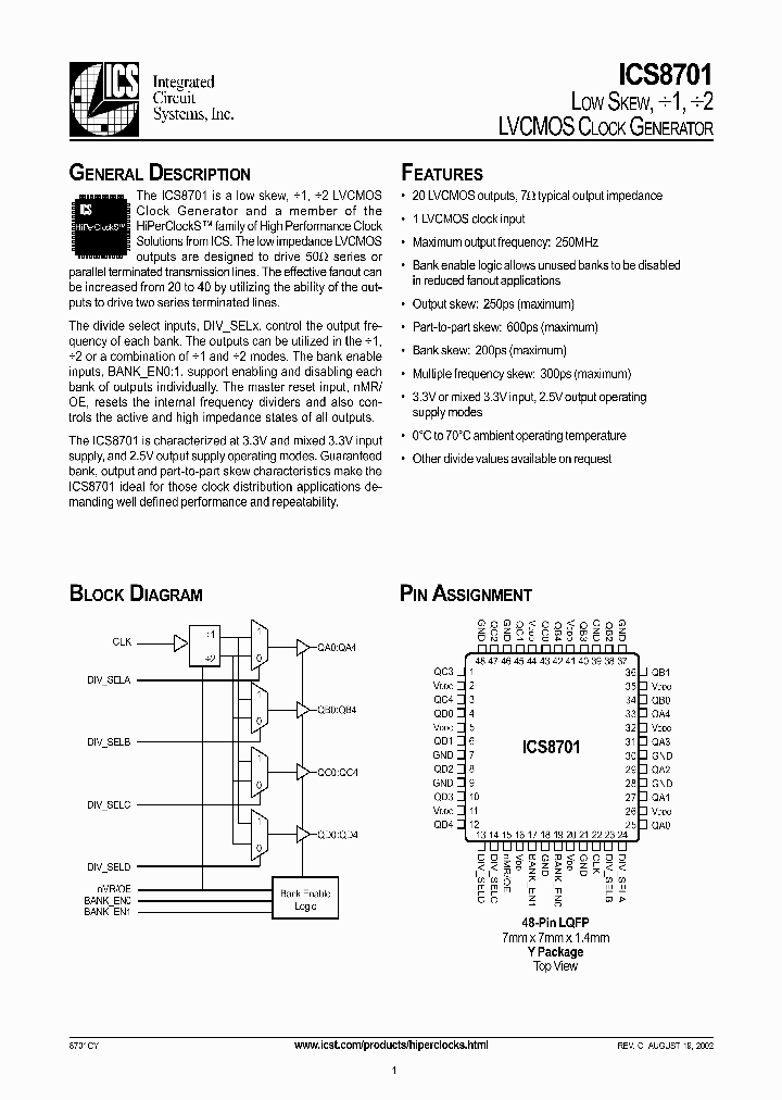 ICS8701_986895.PDF Datasheet