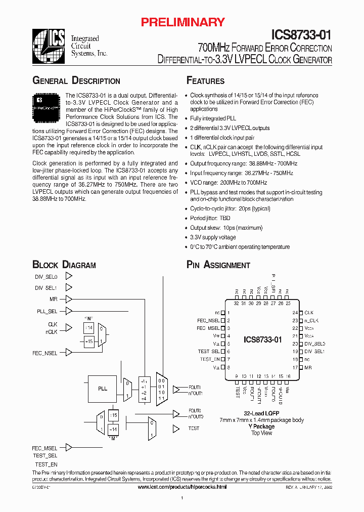 ICS8733-01_986907.PDF Datasheet