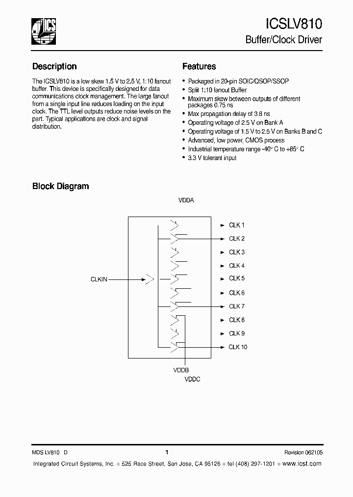 ICSLV810_986993.PDF Datasheet