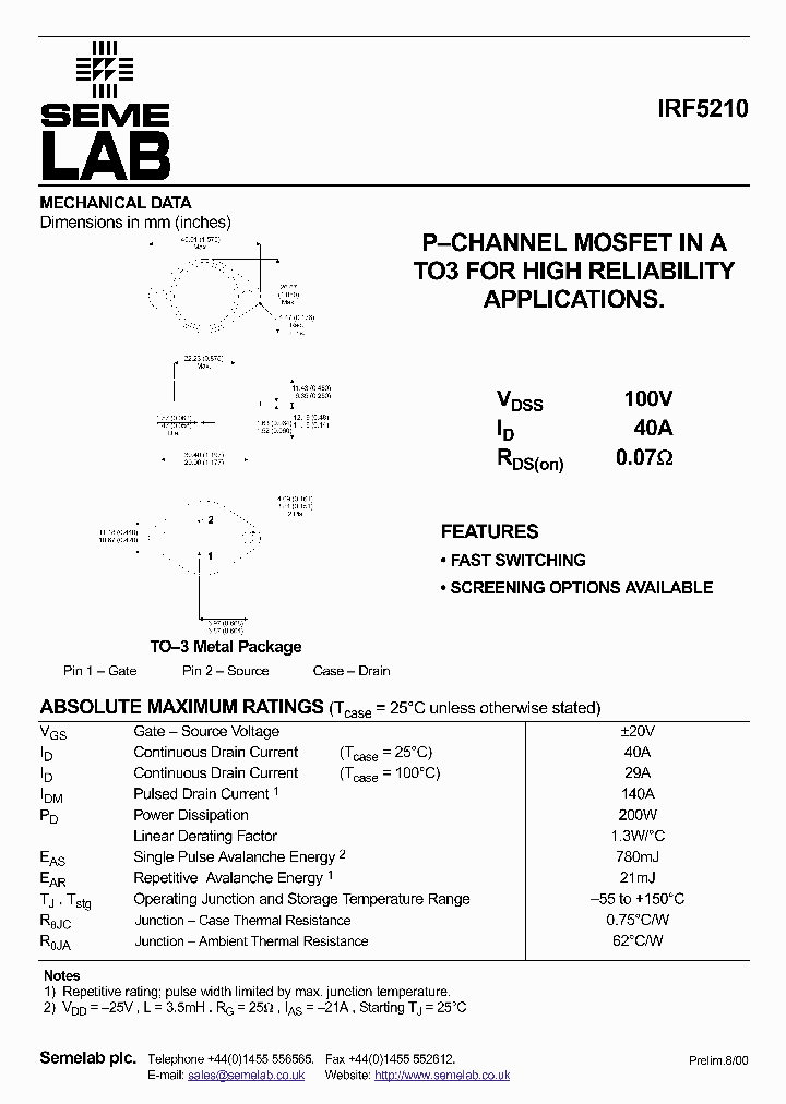 IRF5210_987403.PDF Datasheet