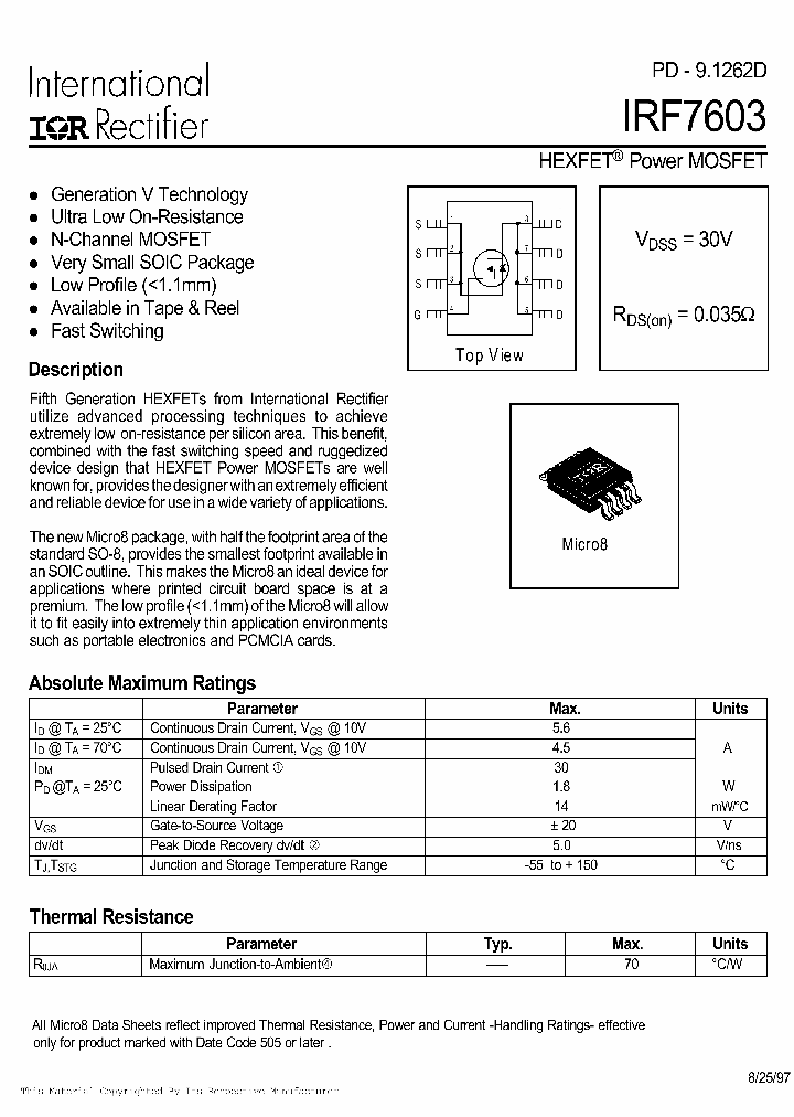 IRF7603_987413.PDF Datasheet