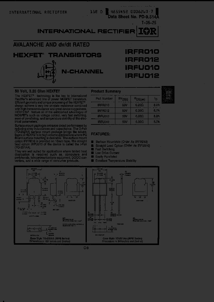 IRFU010_987433.PDF Datasheet