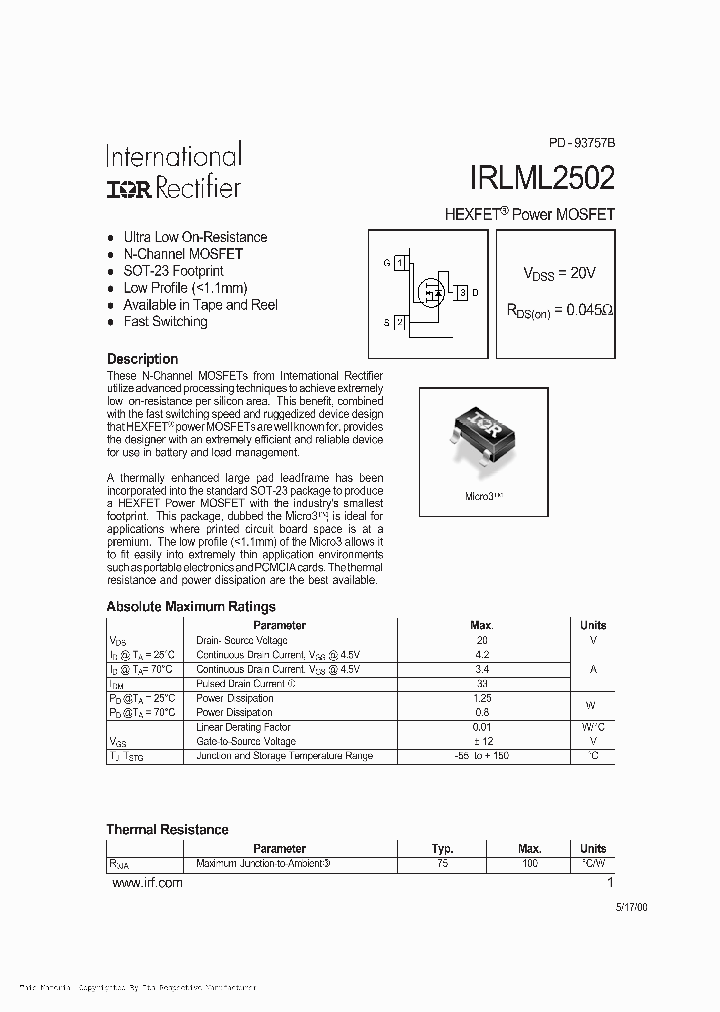 IRLML2502_987459.PDF Datasheet