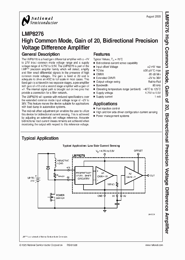 LMP8276_988583.PDF Datasheet