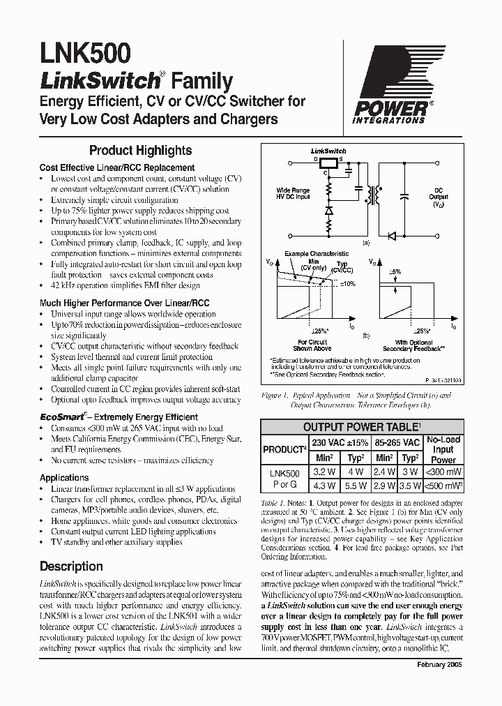 LNK500_988699.PDF Datasheet