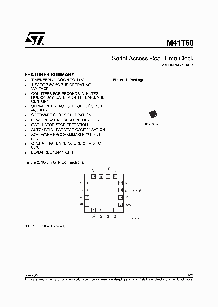 M41T60_989327.PDF Datasheet