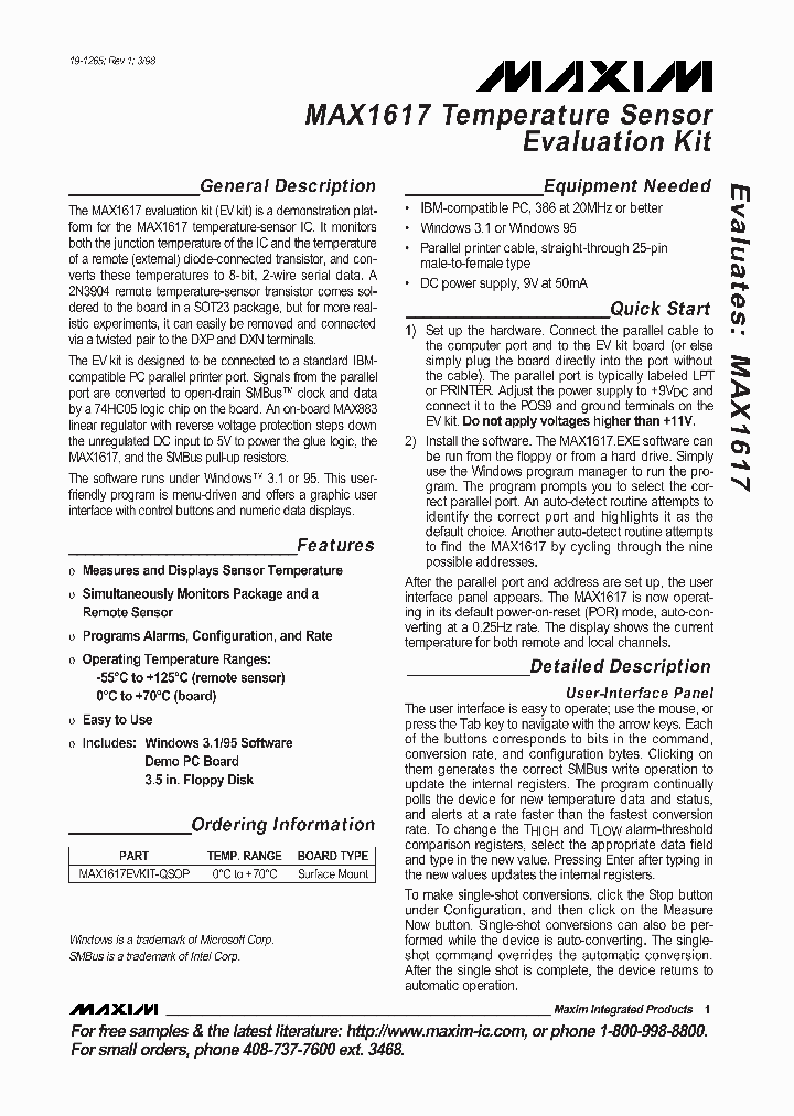 MAX1617EVKIT_990081.PDF Datasheet