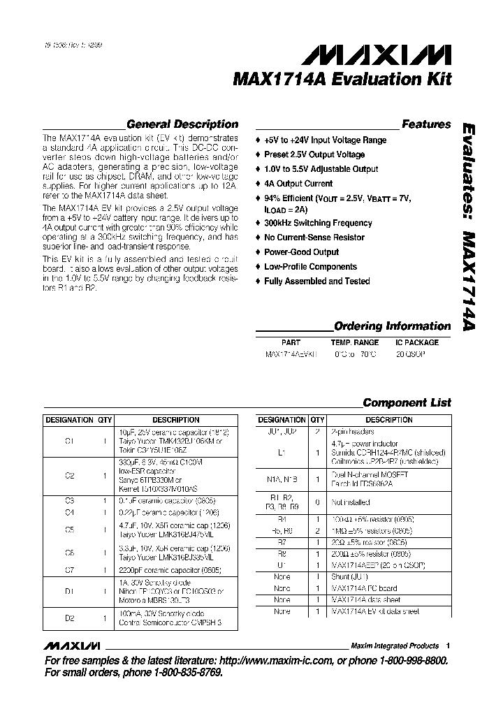 MAX1714AEVKIT_990118.PDF Datasheet
