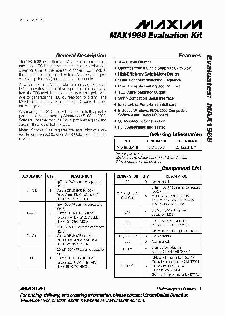 MAX1968EVKIT_990213.PDF Datasheet