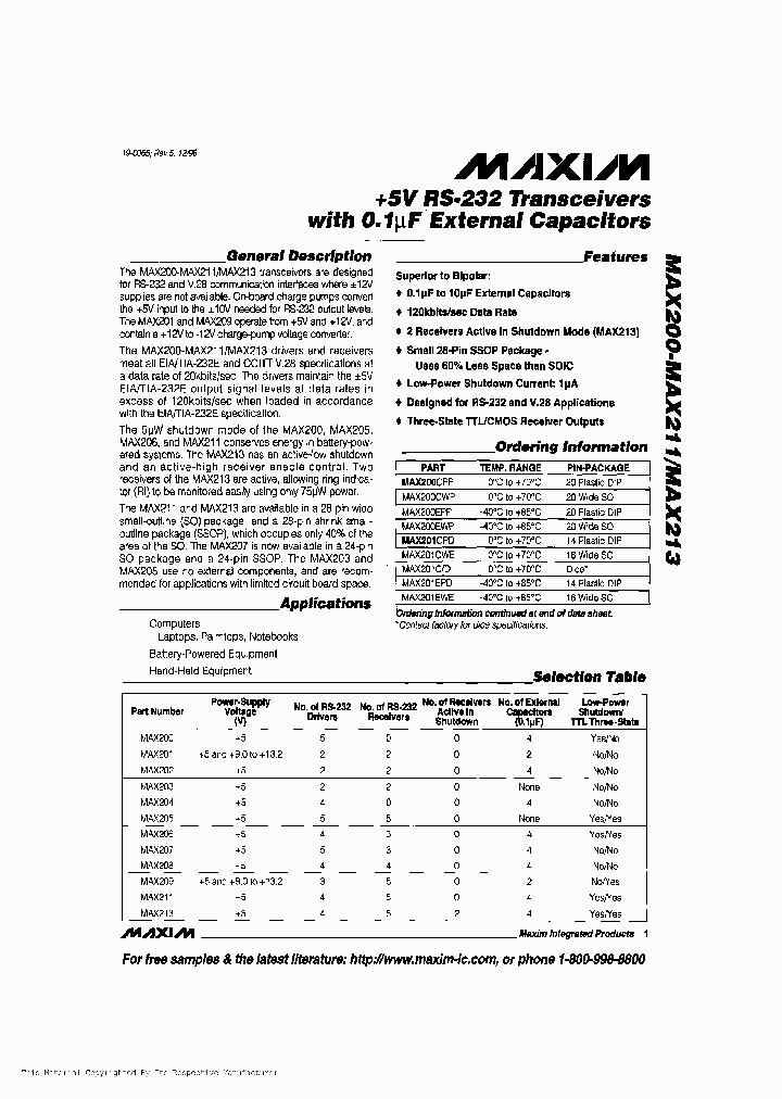 MAX207ENG_990227.PDF Datasheet