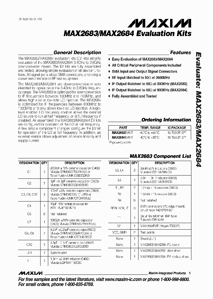 MAX2683EVKIT-MAX2684EVKIT_990268.PDF Datasheet