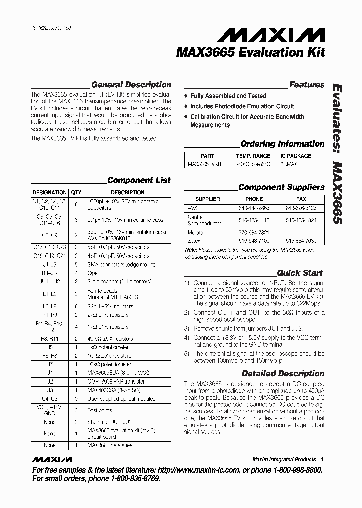MAX3665EVKIT_990313.PDF Datasheet