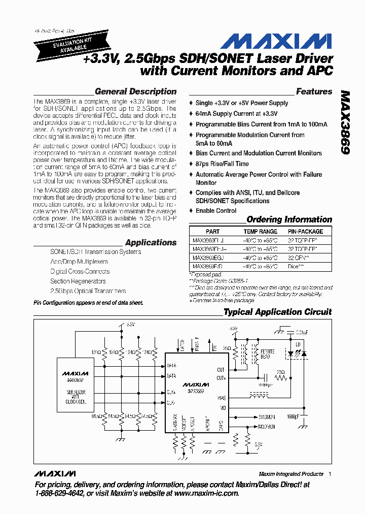 MAX3869_990361.PDF Datasheet