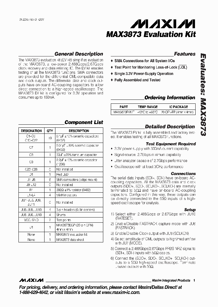 MAX3873EVKIT_990368.PDF Datasheet